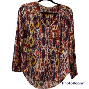 Daniel Rainn Watercolor Design Blouse Small